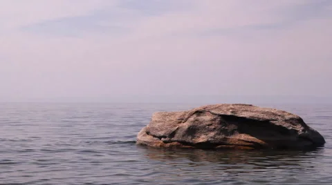 Lake Baikal, water, rocks, stones Stock Footage 59742929