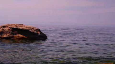 Lake Baikal, water, rocks, stones Stock Footage 59742955