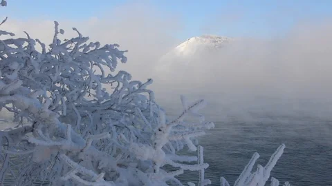 Lake Baikal in winter Stock Footage 106941611