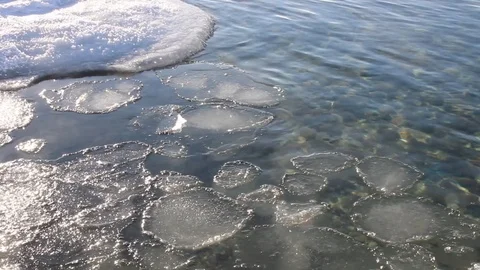 Lake Baikal in winter Stock Footage 106941697