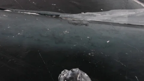 Lake Baikal in winter Stock Footage 106941754