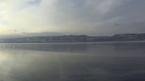 Lake Baikal in winter Stock Footage 106941802