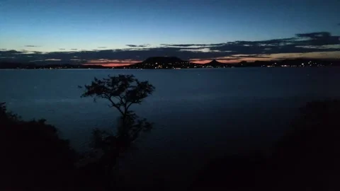 Lake Balaton, Hungary in the evening Stock Footage 203604559