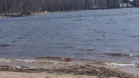 Lake Baltezers in early spring Stock Footage 287734726