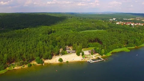 Lake beach. Stock Footage 78515490