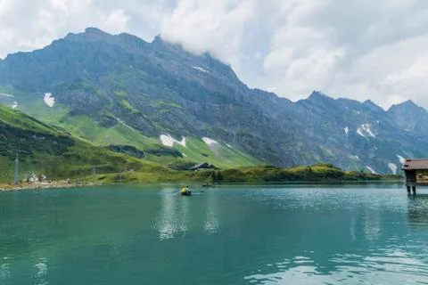 The lake below Mt Titlis Stock Photos