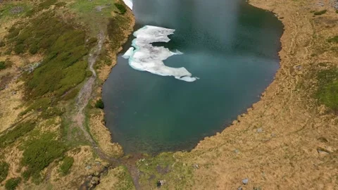 Lake Berbeneskul in spring in the Carpathians Stock Footage 170800565