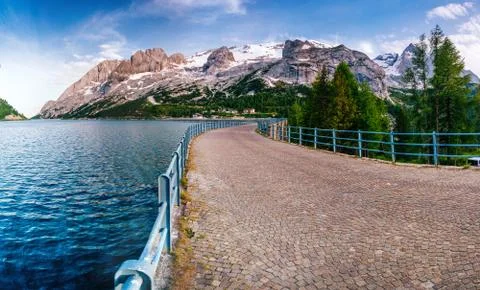 Lake between mountains 写真素材