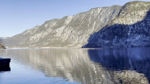 Lake between two mountains Stock Footage 297810570