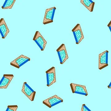 Lake big data isometric icon seamless pattern Stock Illustration