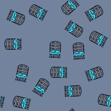 Lake big data vector seamless pattern Illustrazione stock