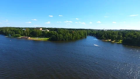 Lake  birdview Video stock 93760710