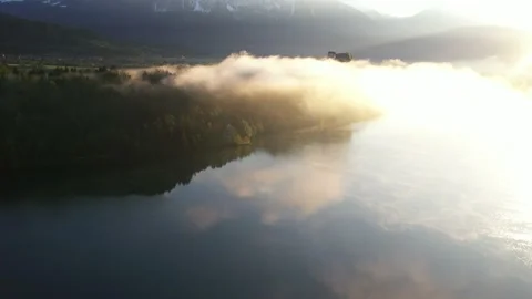 Lake Bled on a beautiful spring morning Stock Footage 194451296