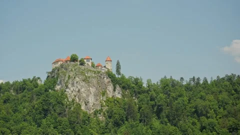 Lake Bled Cliffside Video stock 249404944