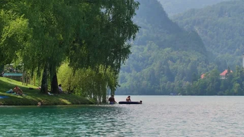 Lake in Bled. Видео 138255545