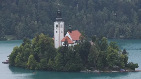 The Lake of Bled Stock Footage 260422598
