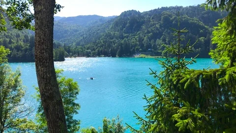 Lake Bled from the island Stock Footage 112030180