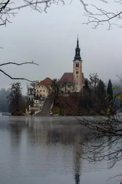 Lake Bled Reflection Stock Photos