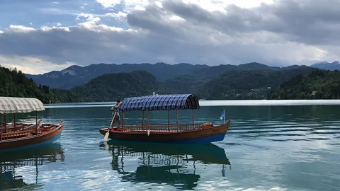Lake Bled Solvenia Stock Footage 255324992