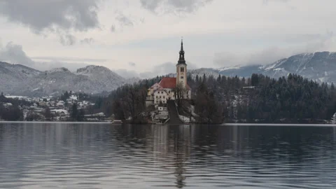 Lake Bled Winter Timelapse Stock-Footage 304687721