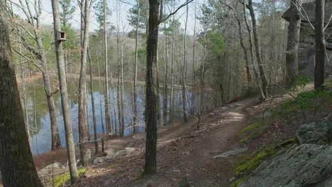 Lake at the bluffs Stock Footage 126000568