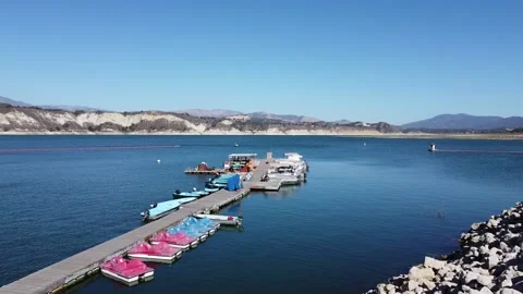 Lake Boat Dock Stock Footage 160642929