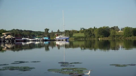 LAKE BOAT Stock Footage 94124261