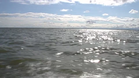 On the lake by boat Stock Footage 170059568