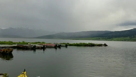 Lake boats Video stock 93324635