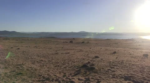 Lake bottom exposed Video stock 43570260