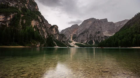 Lake Braies - Timelapse - 4K Stock Footage 205521453
