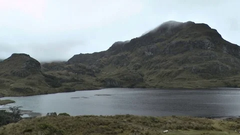 Lake at Cajas National Park Stock Footage