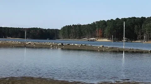 Lake on a Calm Day Stock Footage 20545222