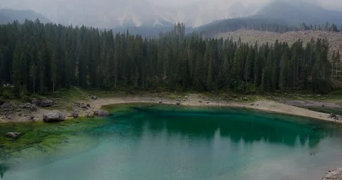 Lake Carezza Stock Footage 115126466