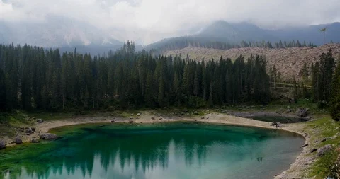 Lake Carezza Video stock 115128949