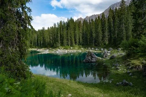 Lake Carezza, Stock Photos