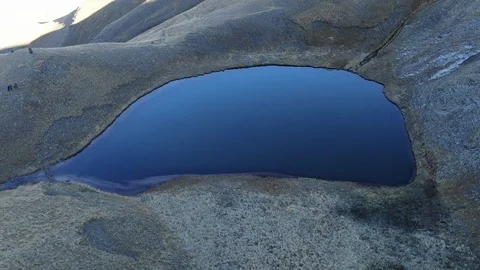 Lake in the Caucasus mountains Stock Footage 125137596