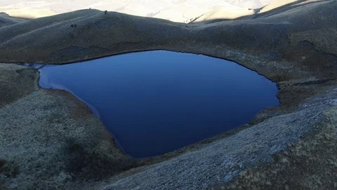 Lake in the Caucasus mountains Stock Footage 125138081