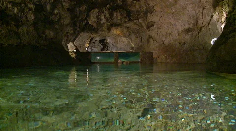 A lake in cavern. Stock Footage 63032631