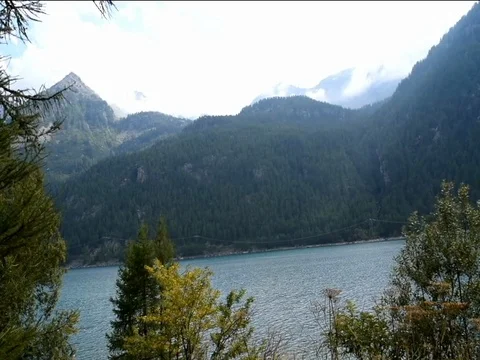 Lake of  Ceresole Stock Footage 79677330