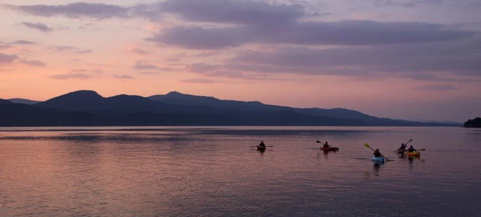 Lake Champlain Kayaking Stock Photos