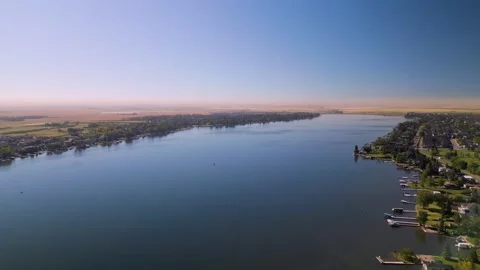 Lake chestermere Video stock 308760740