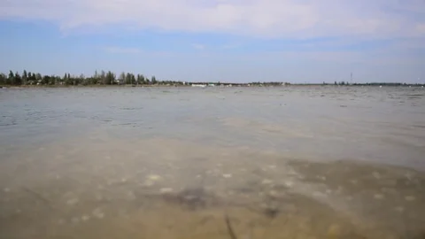 Lake with clear water Stock Footage 76055253