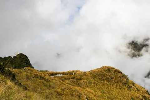 The lake on a cliff. Stock Photos