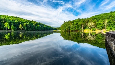Lake Cloud Reflection Time Lapse Stock Footage 91916159