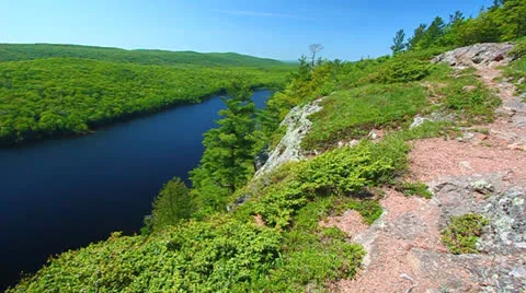 Lake of the Clouds Michigan Stock-Footage 26074097