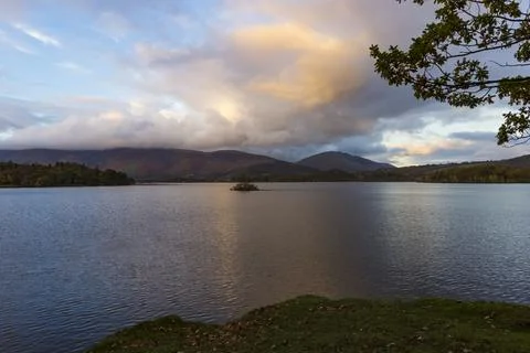 Lake with Clouds Stock Photos