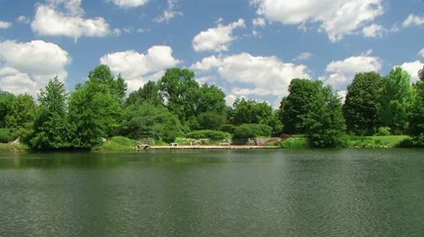 Lake With Clouds Time Lapse Stock Footage 8637301