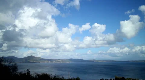 Lake clouds timelapse Stock Footage 56004931