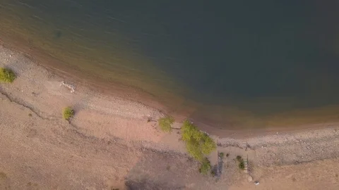Lake Coastline Stock Footage 123560161